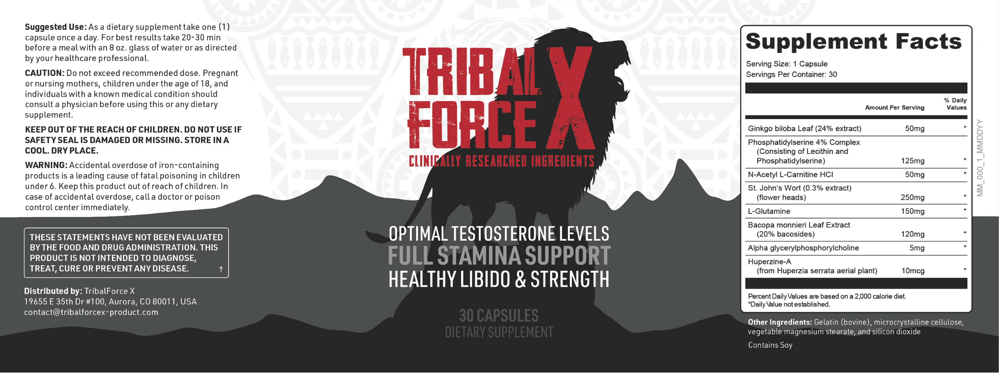 tribal force x ingredients